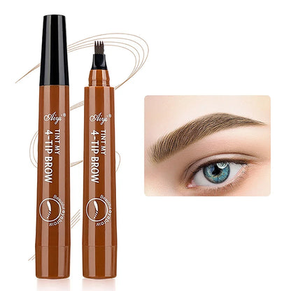 Crayon à Sourcils Microblading 4 Pointes – Effet Poil par Poil Waterproof Longue Tenue (5 Teintes)