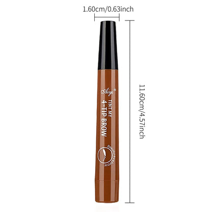 Crayon à Sourcils Microblading 4 Pointes – Effet Poil par Poil Waterproof Longue Tenue (5 Teintes)